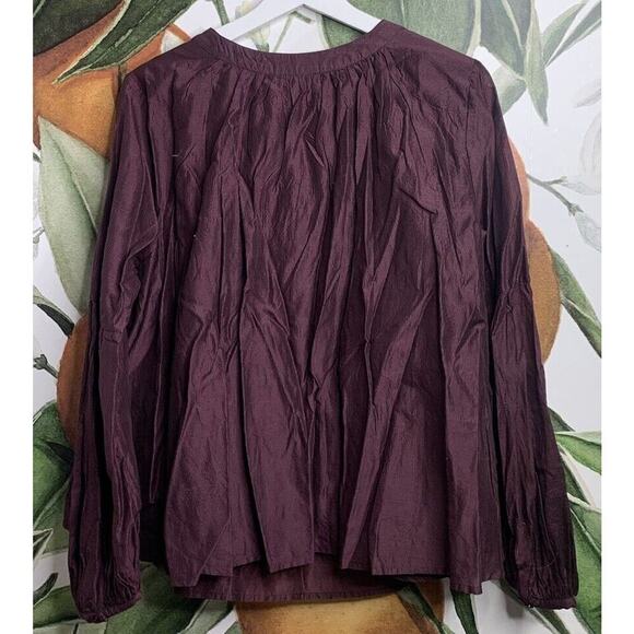 Samant Chauhan Womens Medium Purple Embroidered Swing Blouse Long Sleeve - Picture 7 of 7